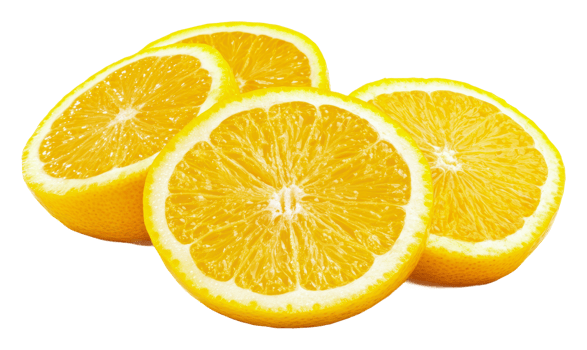 Freshly sliced citrus fruit ready for consumption png