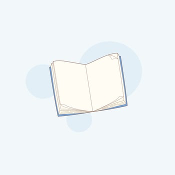 isolated open notebook symbol vector