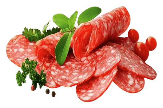 Delicious assortment of cured meats and herbs png