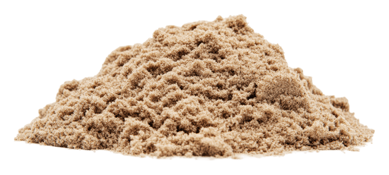Brown sand pile on a white background png