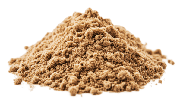 Brown powder composed of finely ground material png