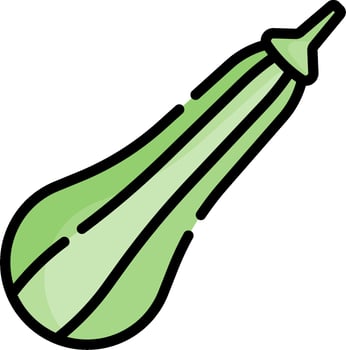 A green eggplant icon on a white background vector