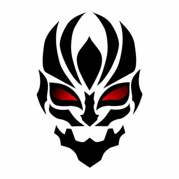 illustration graphic of tribal art design abstract skull mask vector