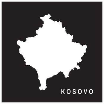 map of kosovo design vector
