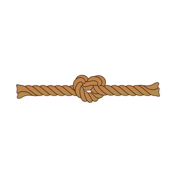 kids drawing rope knot cartoon isolated vector