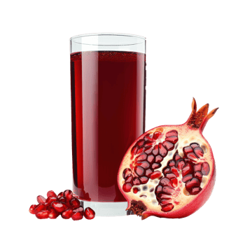 Pomegranate juice front view isolate on transparency background png