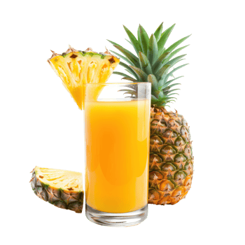Pineapple juice front view isolate on transparency background png