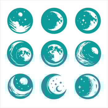 Luna Dream moon collection logo vector