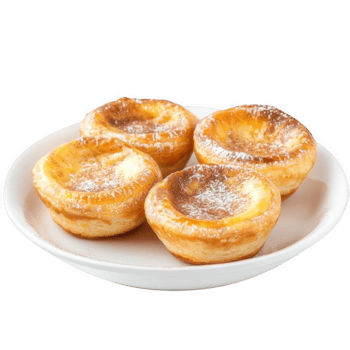 pastel de nata. sweet food png