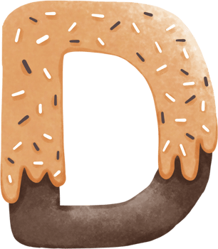 donut letter d png