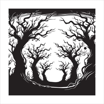 Eerie Halloween Horror ClipArt Design vector