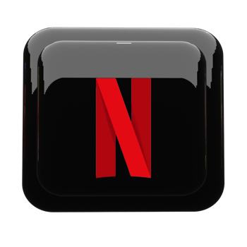 Netflix app icon on flat shape flat png