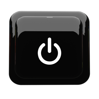 A flat button with a power symbol on it flat png