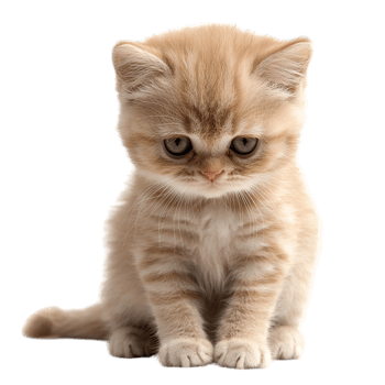 Frowning Kitten on transparent background png