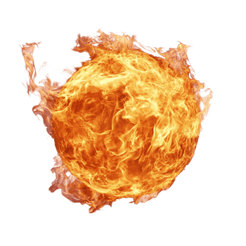 Fire Ball on transparent background png
