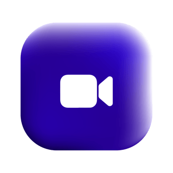 Chat icon on a blue square button flat png