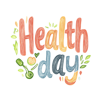 Health Day Lettering on transparent background png