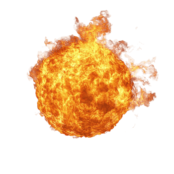Fire Ball on transparent background png