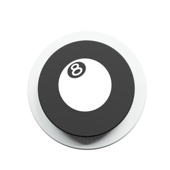 A flat and white button with a white ball on it flat png