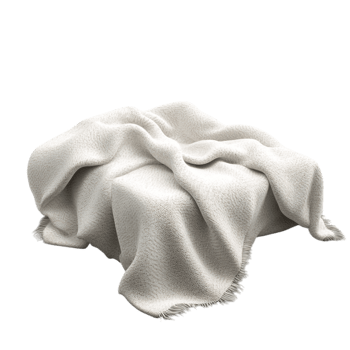 blanket on a transparent background rendered in 8K high detail png