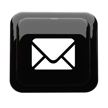 email icon on black square button png