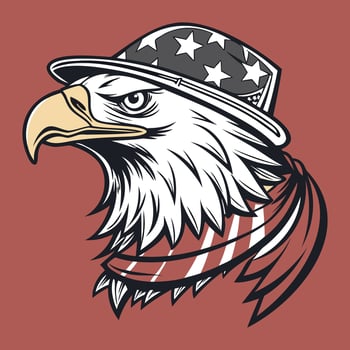 Fierce Eagle Head Mascot Logo - Illustration vector