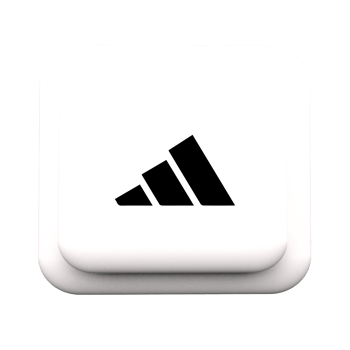 Adidas logo on white shape png