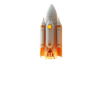 A space shuttle is shown in the dark png