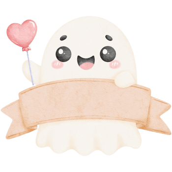 Ghost Holding a Banner png