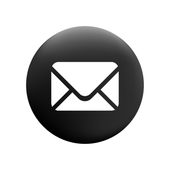 An email icon on a flat button png