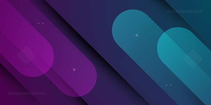Abstract dark purple and green 3D background gradient with dynamic shadow overlap pattern background. vector