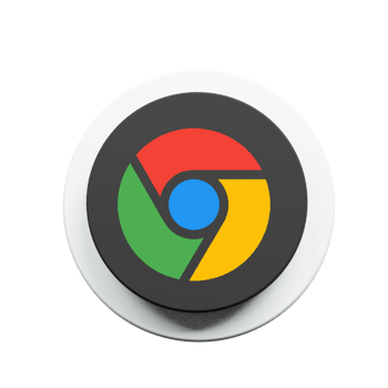 Chrome browser icon on circle png