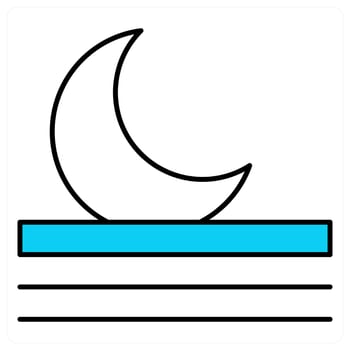 Moon and night icon concept vector