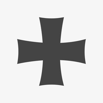 Black Templars cross symbol vector
