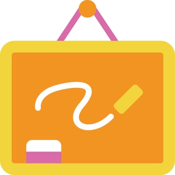 A chalkboard with a marker on it vector