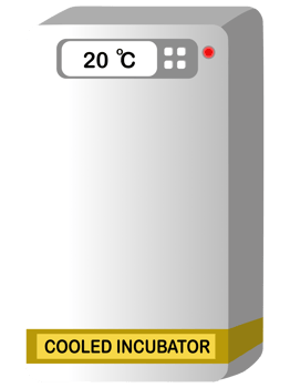 Cooled incubator with a temperature of 20 degrees Celsius or controlled room temperature cabinet for storing chemicals or medicines png