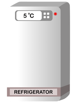 A refrigerator for storing food, medicines, or chemicals, with a temperature range of 2 to 8 degrees Celsius png