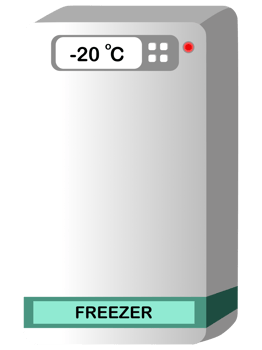 freezer with minus 20 degrees Celsius temperature for storing chemicals or medicines png