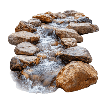 Picturesque Waterfall with Clear Water Flowing Over Large Rocks png