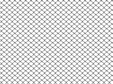 White seamless texture. Structure of metal mesh fence vector