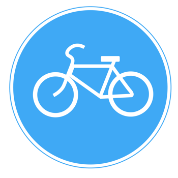 Bicycle sign on a blank background. Ideal for cycling, transportation, or outdoor activities. png
