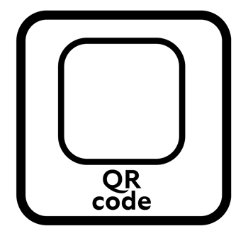Empty frame sign for QR code on a blank background. Ideal for advertising, promotions, or digital marketing. png