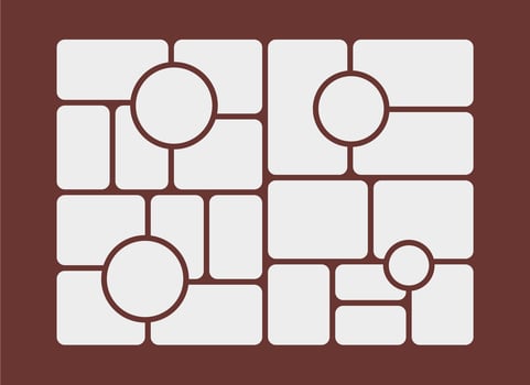 Picture Collage grid photo effect template vector
