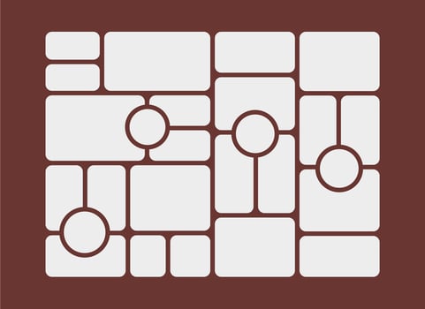grid digital photo collage design template vector