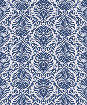 Damask pattern background Geometric ethnic vector