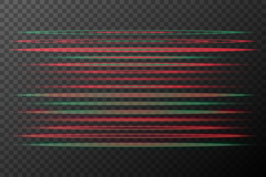 red and green stripes on a black background vector
