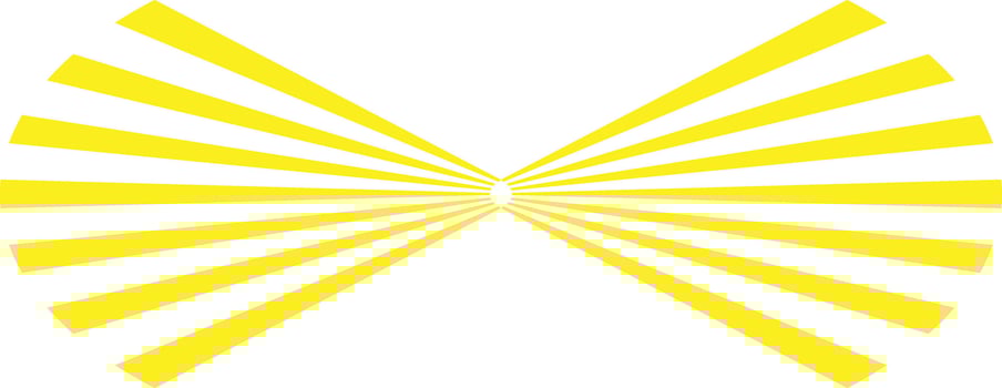 simple abstract yellow color creative bow shape line pattern art vector