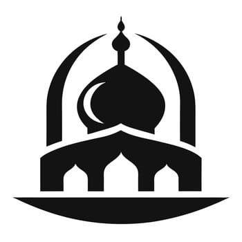 Mosque Silhouette Art, Islamic Illustration vector