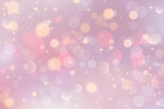 Pink bokeh background with light blurred abstract gradient. Glowing soft purple wallpaper with sparkles. Luxury romantic pastel fluid backdrop for Valentine Day vector