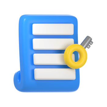 key document 3d icon png